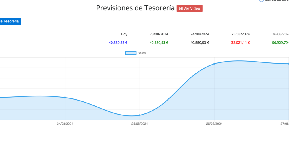 imagen de previsión de tesorería