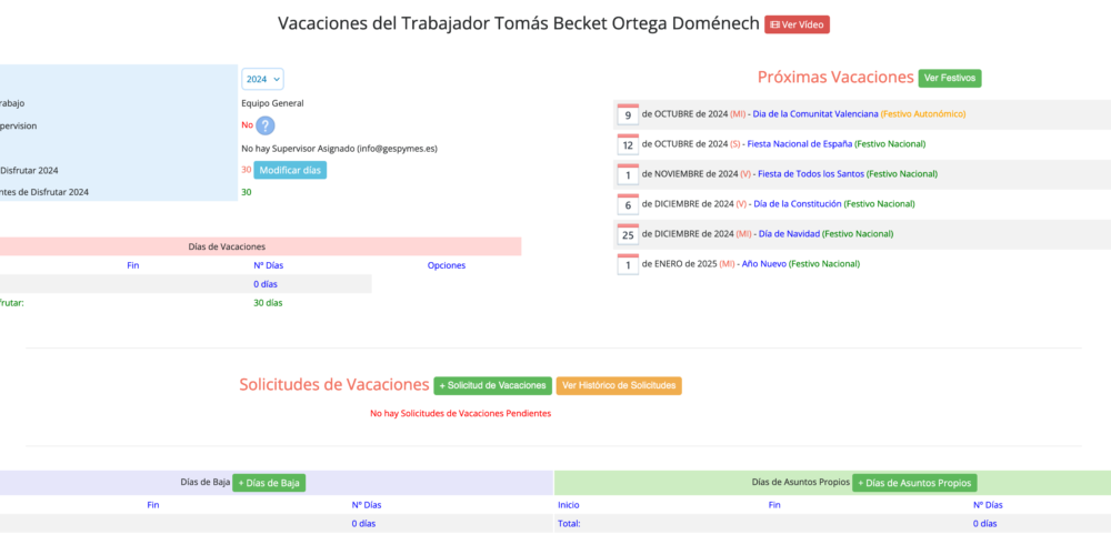 imagen vacaciones de trabajador